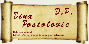 Dina Postolović vizit kartica